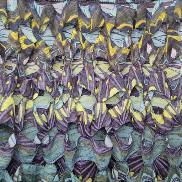 Diane Von Furstenberg Peacock Ruffle Silk Skirt - Picture 4 of 4